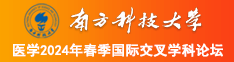 操嫩逼电影网南方科技大学医学2024年春季国际交叉学科论坛